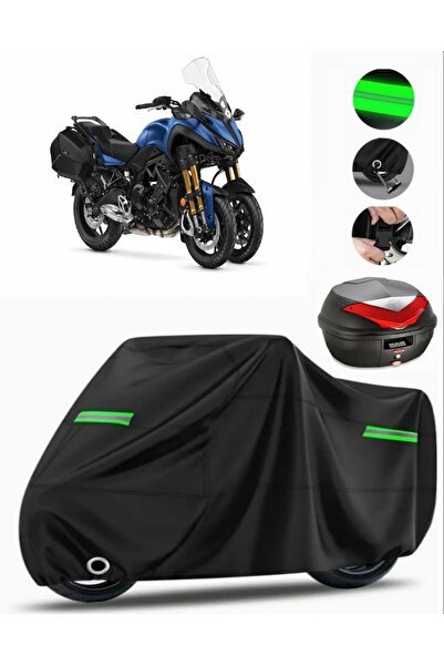 Yamaha  Niken GT Arka Çanta Uyumlu Motosiklet Brandası Premium (Kilit Uyumlu)-Siyah