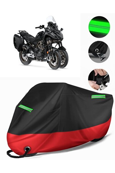 Yamaha  Niken GT Uyumlu Premium Motosiklet Brandası(Kilit Uyumlu)Siyah-Kırmızı