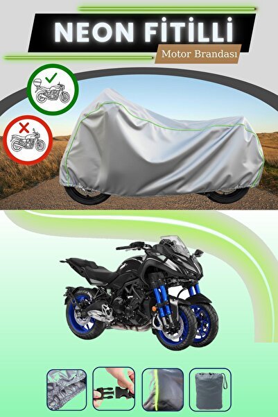 Gri Neon Fitilli Arka Çanta Uyumlu Yamaha Niken Uyumlu Motor Brandası