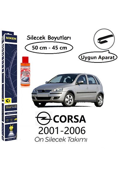 NIKEN OPEL CORSA ÖN SİLECEK TAKIMI (2001-2006) HEDİYE!!! KONSANTRE CAM SUYU