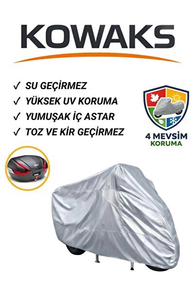 Yamaha Niken GT Arka Çanta Uyumlu Motosiklet Brandası, Motor Brandası, Gri