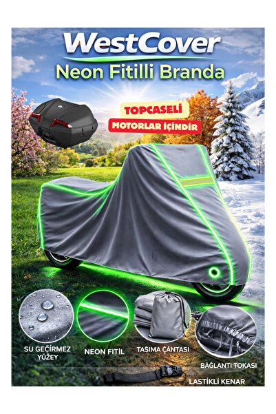 Yamaha Niken GT Topcaseli (NEON FİTİLLİ-YEŞİL) Su geçirmez Motorsiklet Brandası