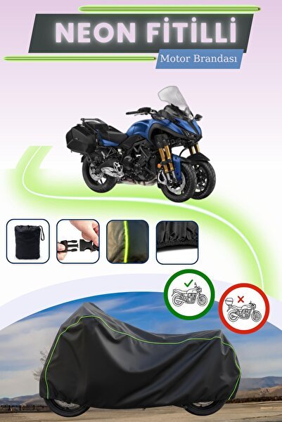 Siyah Fitilli Çanta,Kilit Uyumsuz Yamaha Niken GT Motor Brandası