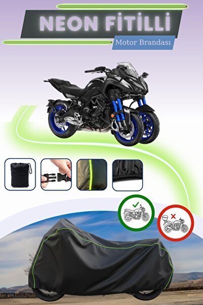 Siyah Fitilli Çanta,Kilit Uyumsuz Yamaha Niken Motor Brandası