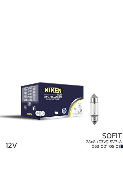Niken 12V Sofit Ampul 28X8 (C3W) Sv7-8 10 LU