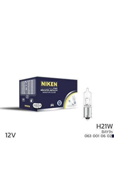 Niken 12V H21W Ampul BAY9S 10 LU