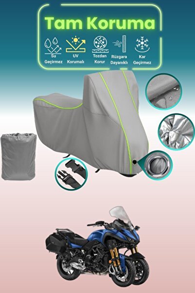 Gri Neon Fitilli Kilit Uyumlu Yamaha Niken GT Uyumlu Motor Brandası, Koruyucu Örtü