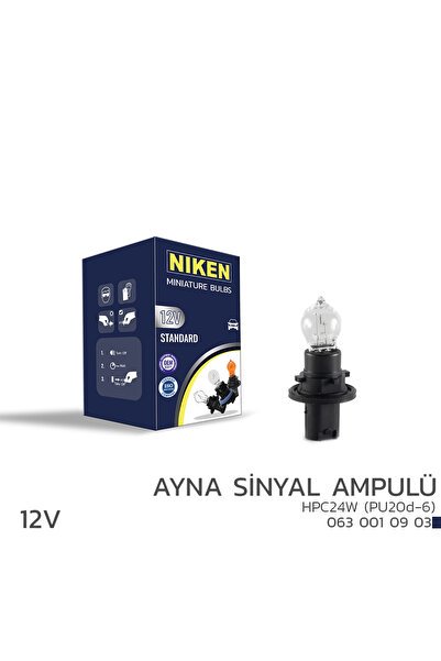 12V HPC24W AYNA SİNYAL AMPULÜ (PU20d-6)