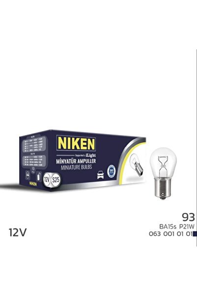 12V 93 Ampul (P21W) BA15S (10'lu)