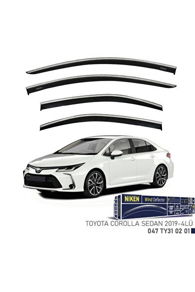 Kromlu Cam Rüzgarlığı Toyota Corolla Sedan 2019-2022 ile uyumlu