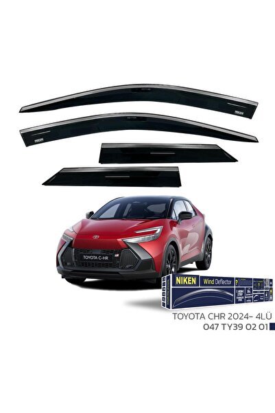 Toyota C hr Kromlu Cam Rüzgarlığı 4lü Set 2024 ve Üstü