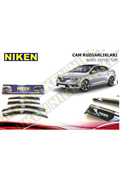 Renault Megane 4 Sedan Uyumlu Kromlu Cam Rüzgarlığı