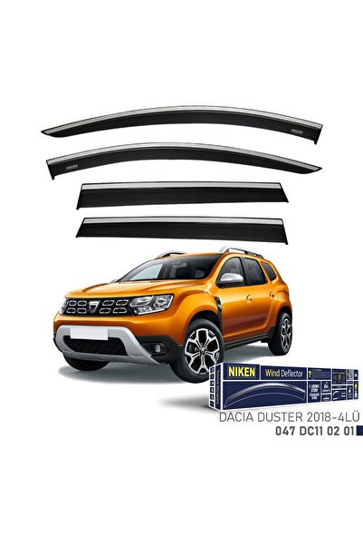 Kromlu Cam Rüzgarlığı Dacia Duster 2018-2023 ile uyumlu