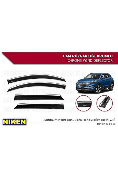 Kromlu Cam Rüzgarlığı Hyundai Tucson 2015-2020 ile uyumlu