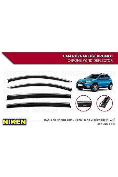 Dacia Sandero Kromlu Cam Rüzgarlığı Niken 2013-2020
