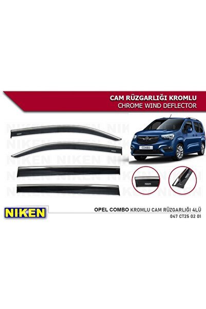 Opel Combo 2017-2019 Kromlu Cam Rüzgarlığı