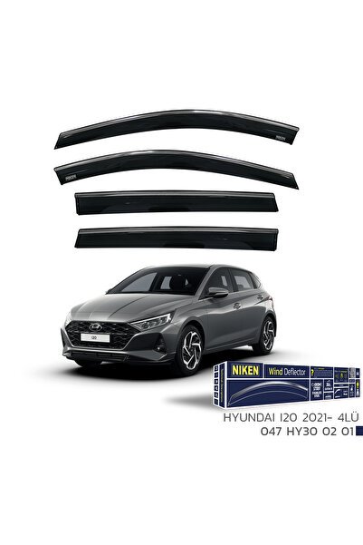 Hyundai I20 2019-2024 Kromlu Cam Rüzgarlığı 4'lü Mugen Uyumlu Niken Marka