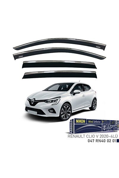 Niken Renault Uyumlu Clio 5 -2020 Kromlu Cam Rüzgarlığı 4Lü Parça