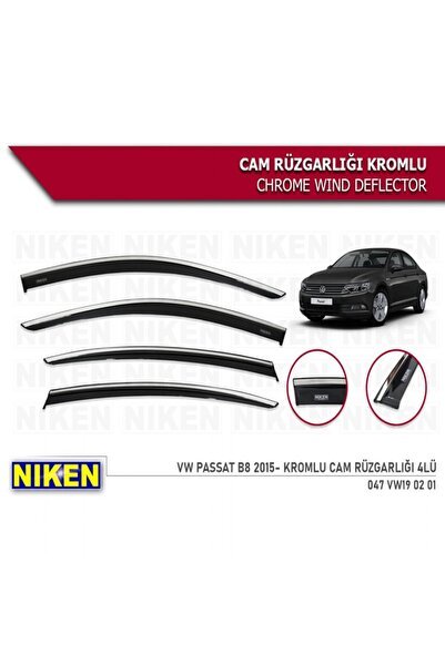 KROMLU CAM RÜZGARLIĞI VOLKSWAGEN PASSAT B8 B8,5 2015 SONRASI 4LÜ