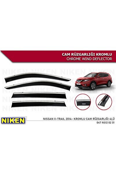 Nissan X-trail 2014 Sonrası Kromlu Cam Rüzgarlığı 4 Lü