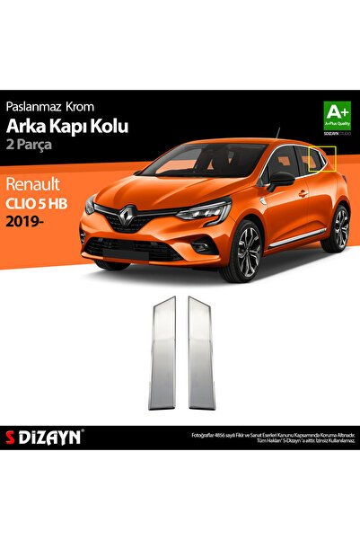 S-Dizayn Renault Clio 5 Krom Kapı Kolu Arka 2 Prç. 2019 Üzeri 7027124