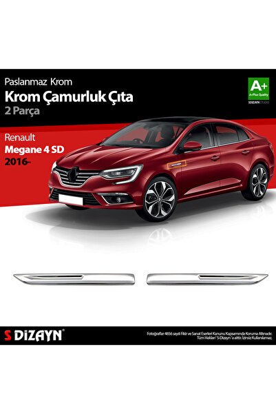 S-Dizayn Renault Megane 4 Krom Çamurluk Sinyal Çıtası 2 Prç. 2016-2020 7033220