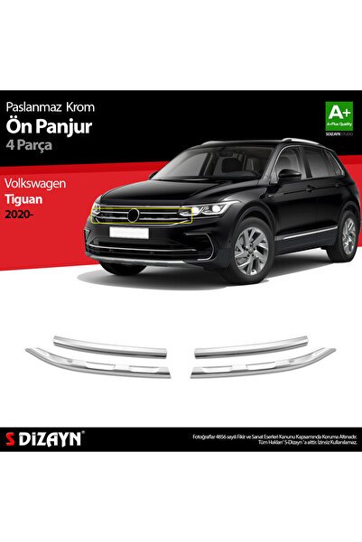 S-Dizayn VW Tiguan Krom Ön Panjur 4 Prç. 2020-2024 7649180