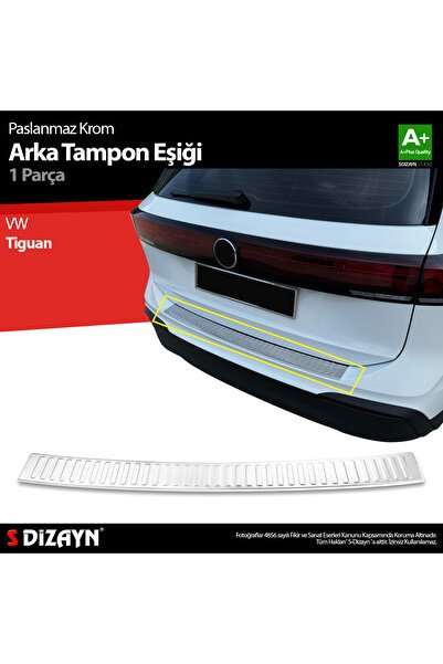 S-Dizayn VW Tiguan Krom Arka Tampon Eşiği 2024 Üzeri A+ Kalite 7655020