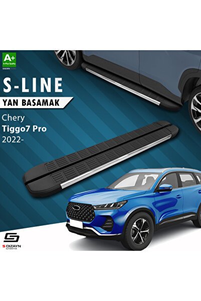 Chery Tiggo7 Pro S-Line Krom Yan Basamak 183 Cm 2022 Üzeri A+ Kalite CR-TI7-YBS-SL-KA-183-E