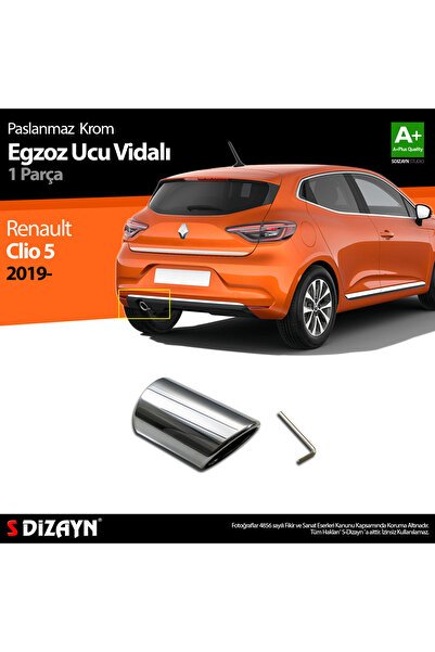 S-Dizayn Renault Clio 5 Krom Egzoz Ucu Vidalı 2019 Üzeri 7027920