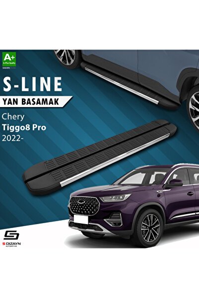 Chery Tiggo8 Pro S-Line Krom Yan Basamak 183 Cm 2022 Üzeri A+ Kalite CR-TI8-YBS-SL-KA-183-E