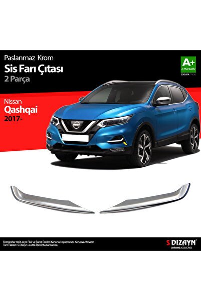 S-Dizayn Nissan Qashqai Krom Sis Farı Çıtası 2 Prç 2017-2021 6614211