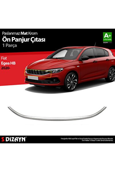 S-Dizayn Fiat Egea HB Krom Ön Panjur Çıtası 2020 Üzeri (Mat Krom) A+ Kalite 5825183