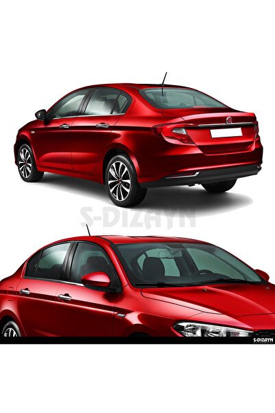 S-Dizayn Fiat Egea SD Krom Cam Çıtası 4 Prç. 2015 Üzeri (Mat Krom) A+ Kalite 5822061