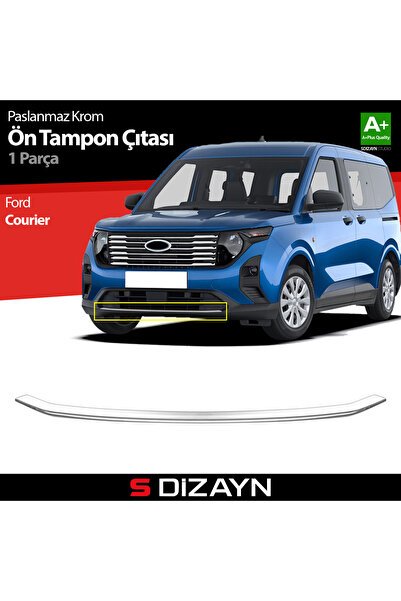 S-Dizayn Ford Courier Krom Ön Tampon Çıtası 2023 Üzeri A+ Kalite 5922190