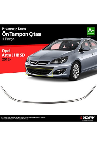 S-Dizayn Opel Astra J Krom Ön Tampon Çıtası 2012-2020 6819191