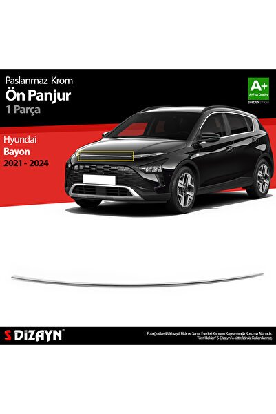 S-Dizayn Hyundai Bayon Krom Ön Panjur 2021-2024 6222181