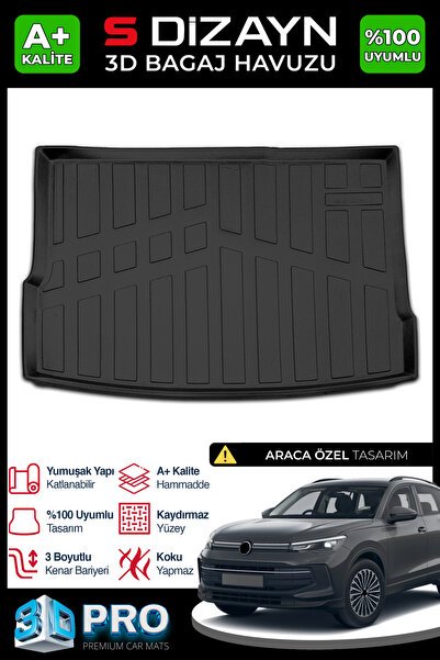 S-Dizayn VW Tiguan 3D Pro Bagaj Havuzu 2024 Üzeri A+ Kalite 3BH-SDZ140