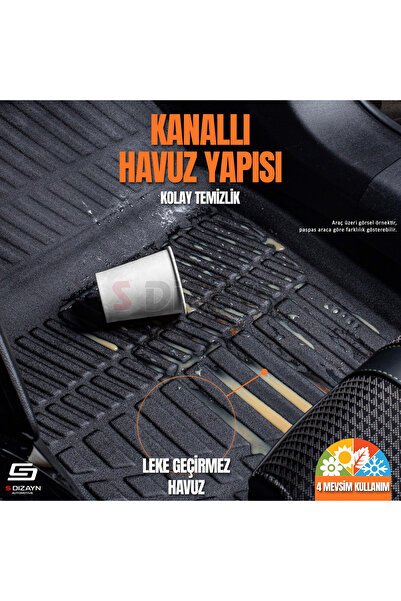 S-Dizayn Audi A7 3D Pro Havuzlu Paspas 2018 Üzeri A+ Kalite