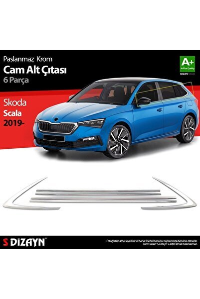 Skoda Scala Krom Cam Çıtası 6 Parça 2019 Üzeri