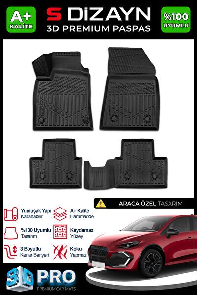 S-Dizayn Renault Clio 6 3D Pro Havuzlu Paspas 2025 Üzeri A+ Kalite 3DS-SDZ378