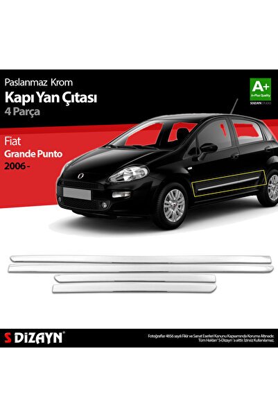 S-Dizayn Fiat Grande Punto Krom Kapı Yan Çıtası 2006-2018 5807404