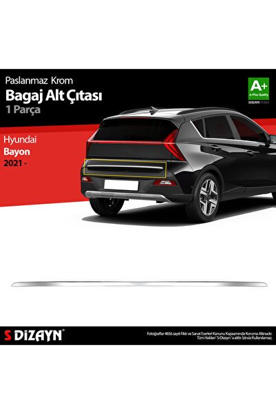 S-Dizayn Hyundai Bayon Krom Bagaj Alt Çıtası 2021 Üzeri 6222050