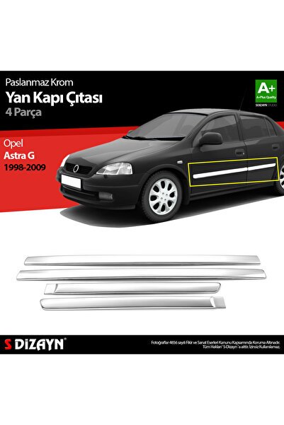 S-Dizayn Opel Astra G Krom Yan Kapı Çıtası 4 Prç 1998-2009 6802140