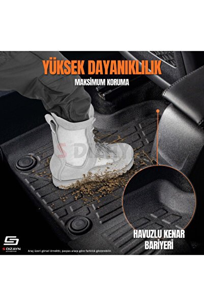 S-Dizayn VW ID5 3D Pro Havuzlu Paspas 2021 Üzeri A+ Kalite