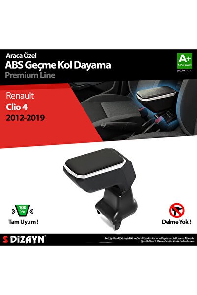 S-Dizayn Renault Clio 4 Kol Dayama Kolçak Geçmeli ABS Gri 2012-2019 A+Kalite KLC-GC-GR-7019