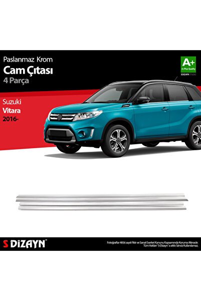 S-Dizayn Suzuki Vitara Krom Cam Çıtası 4 Prç. 2016-2019 8003060
