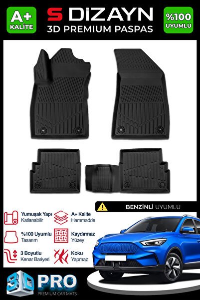 S-Dizayn MG ZS Benzinli 3D Pro Havuzlu Paspas 2021 Üzeri A+ Kalite 3DS-SDZ119