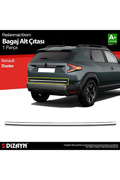 S-Dizayn Renault Duster Krom Bagaj Alt Çıtası 2024 Üzeri A+ Kalite 7000030