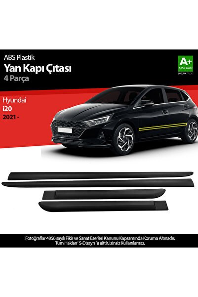 S-Dizayn Hyundai i20 ABS Plastik Yan Kapı Koruma Çıtası 2021 Üzeri A+ Kalite PLY-6215